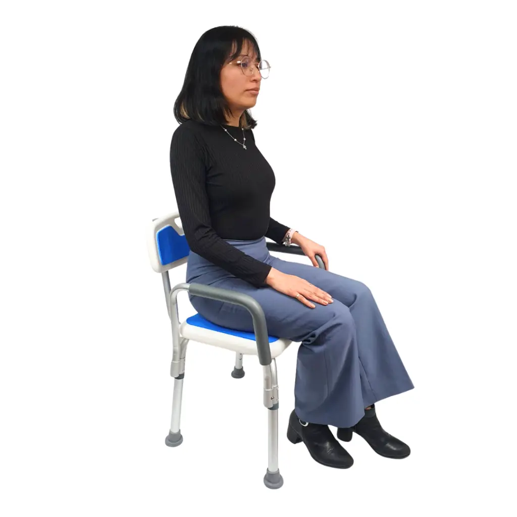 Silla de ducha con espaldar y apoyabrazos, blue streak. Ki (4).webp