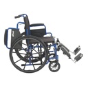 Silla de ruedas piernas elevable, adulto, Blue streak, 18". Drive 