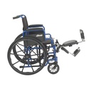 Silla de ruedas piernas elevable, adulto, Blue streak, 18". Drive 