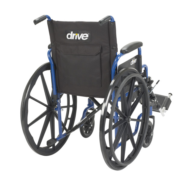 Silla de ruedas piernas elevable, adulto, Blue streak, 18". Drive 
