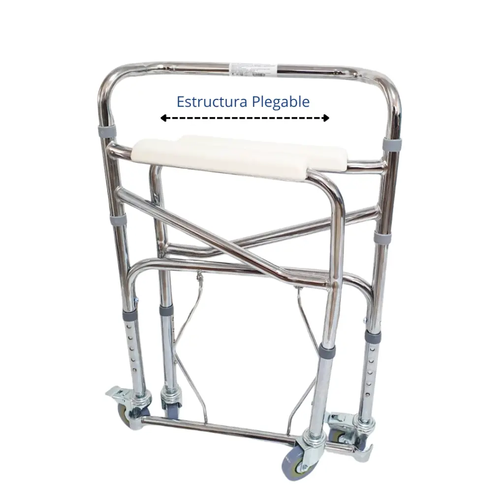 Silla con inodoro cromado con ruedas FY696 (3).webp