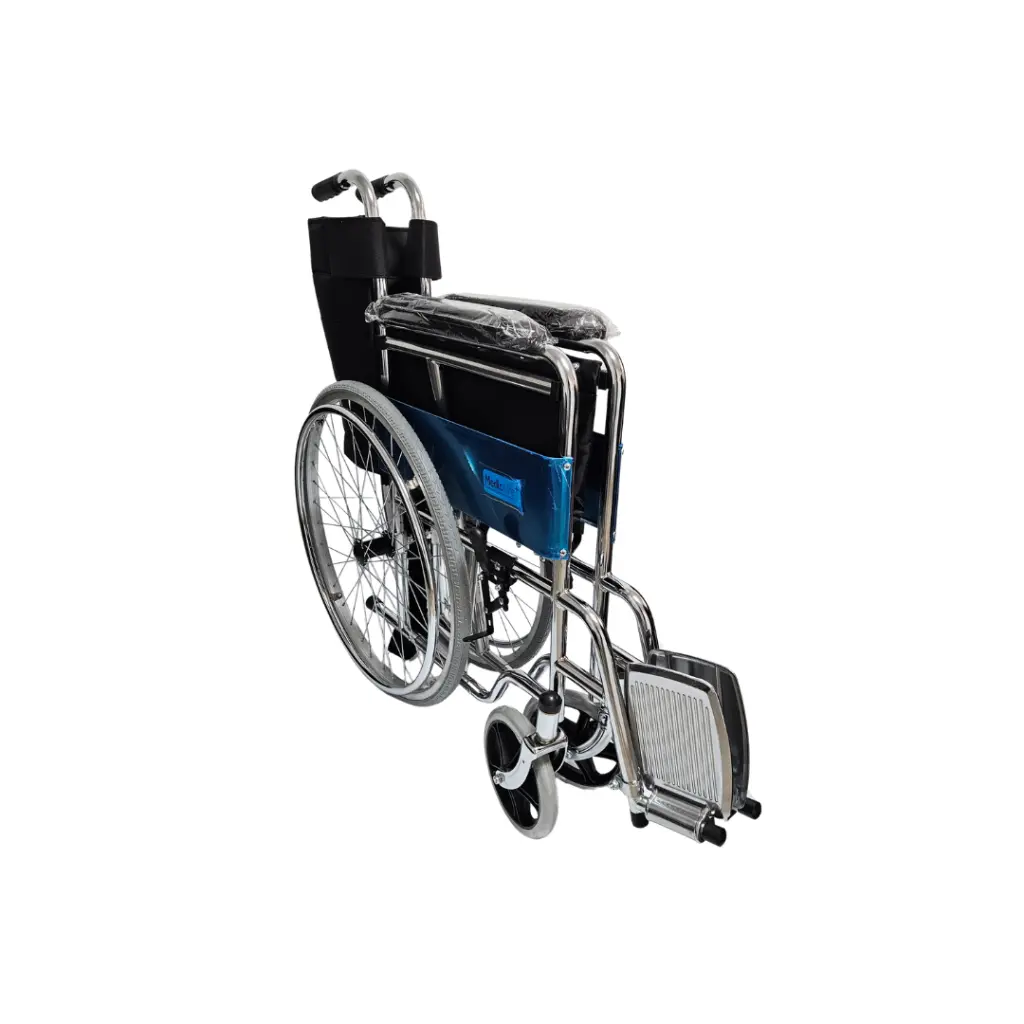 Silla de ruedas cromada, Mediclife.webp
