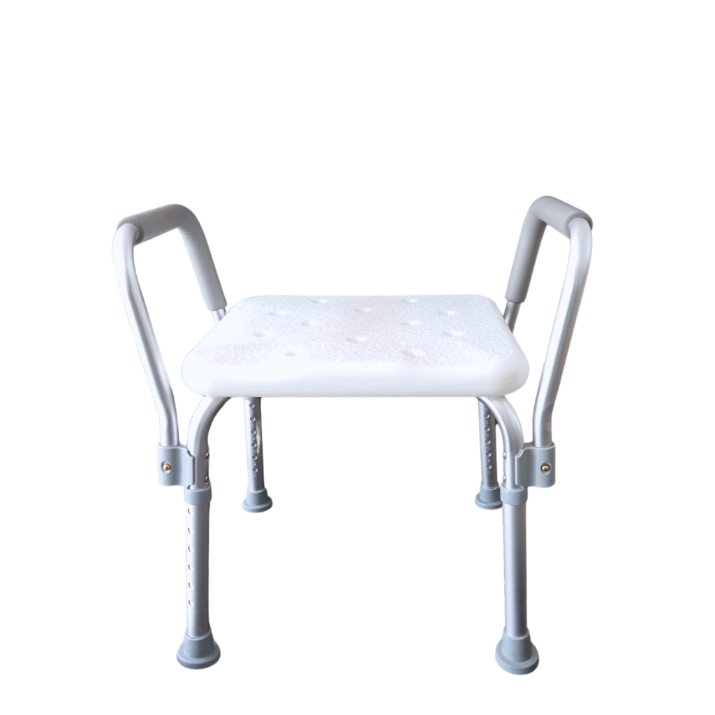 Silla de ducha sin espaldar y con apoya brazos, Ki