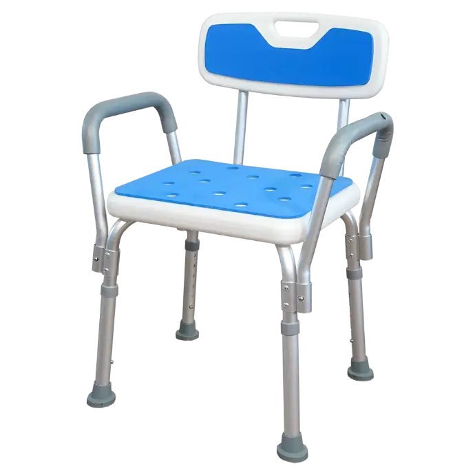 Silla de ducha con espaldar y apoyabrazos blue streak, Ki