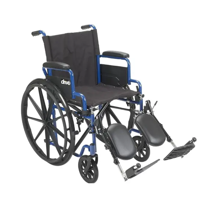 Silla de ruedas piernas elevable, adulto, Blue streak, 18". Drive 
