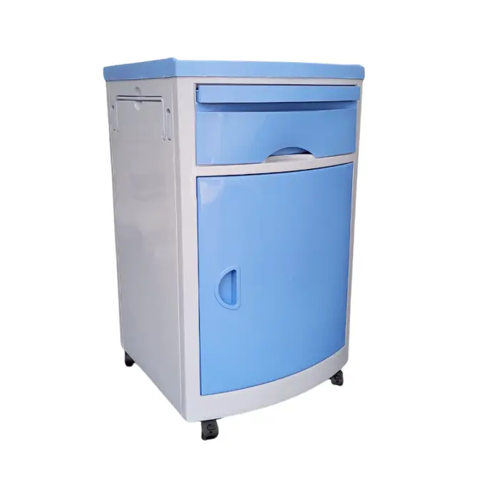 Mesa de noche, velador ABS, color azul. VIAMED