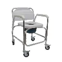 Silla de ducha con inodoro y ruedas. Ki