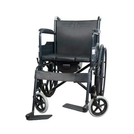 [KI8010] Silla de ruedas adulto, 18" con inodoro, Ki