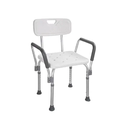 [KI68035-ARM] Silla de ducha blanco con apoya brazos.Ki
